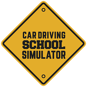 Car driving school simulator logo